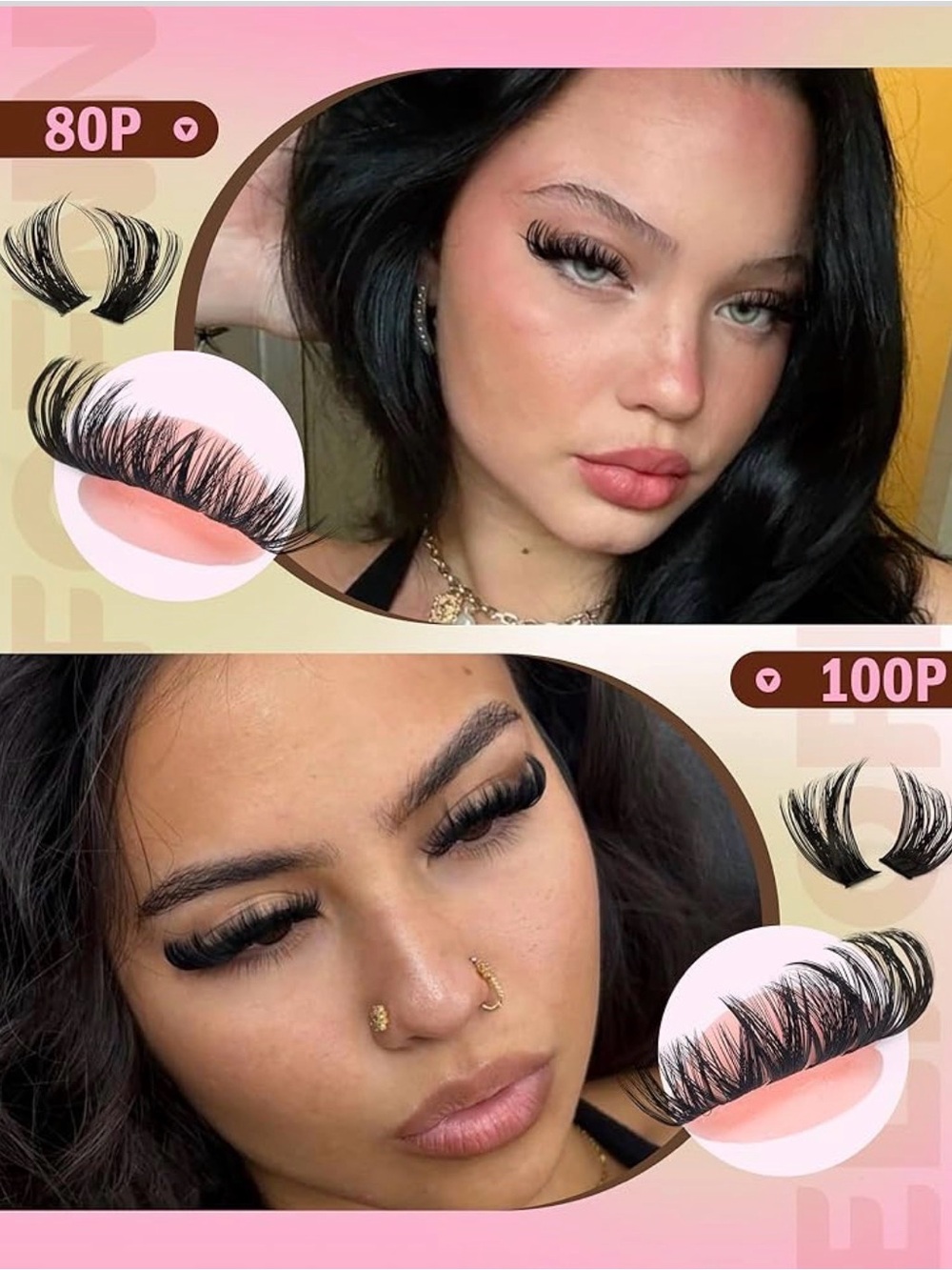 Black Dramatic False Eyelashes - 80P & 100P Styles